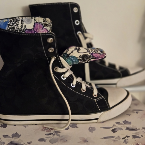 Coach x Converse Bonney Black Sz 9.5 B EUC - Picture 8 of 13